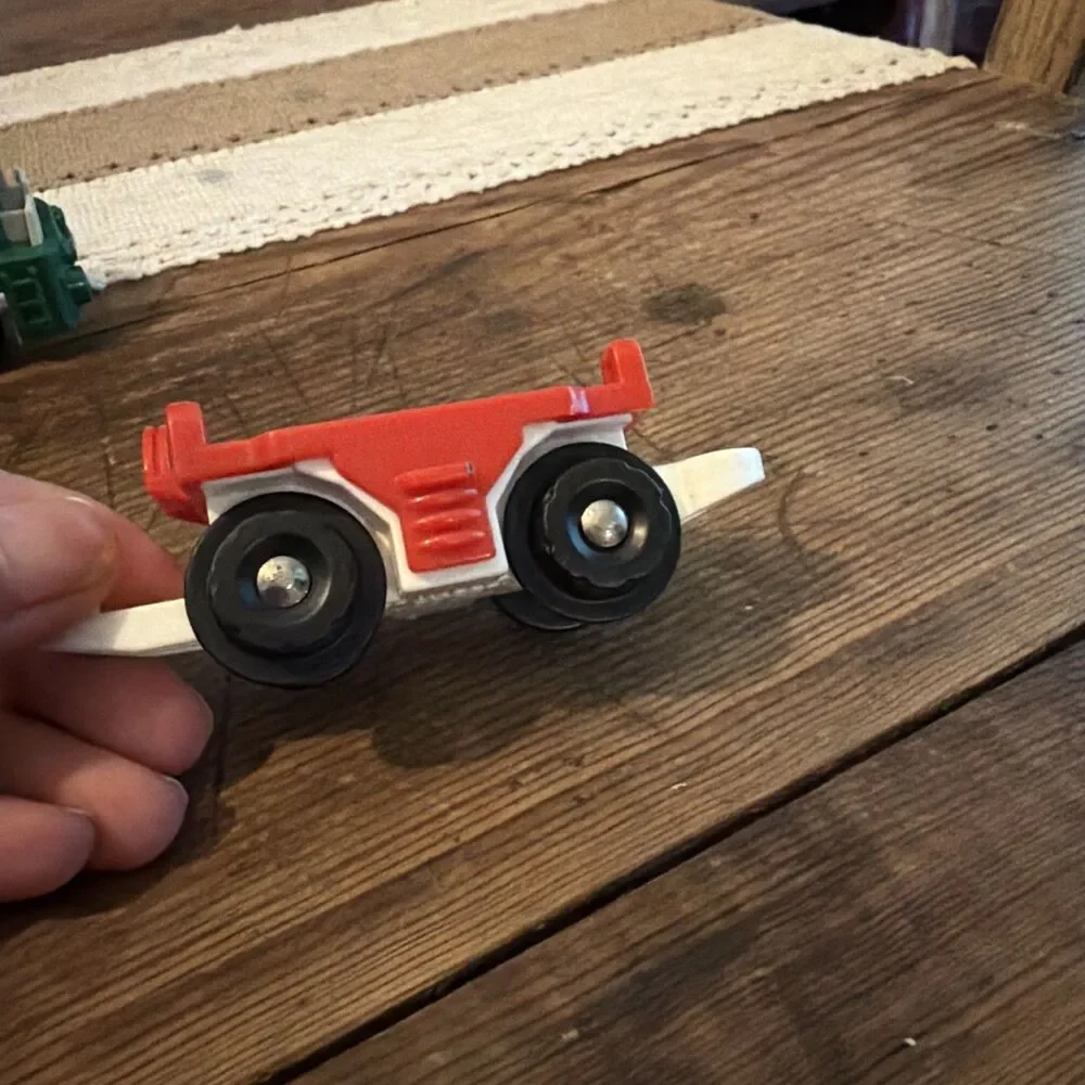 3 Pk Fisher-Price Mattel Geotrax Transport Push Train Engine and cars 2003